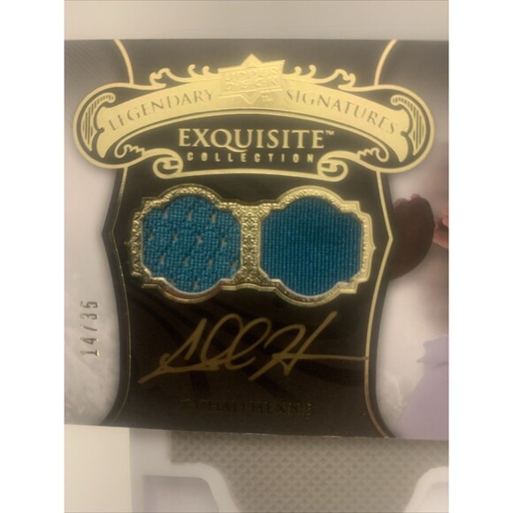 2008 Upper Deck Exquisite Collection Spectrum Gold 14/35 Chad Henne Rookie Auto - Picture 3 of 8